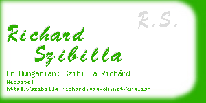 richard szibilla business card